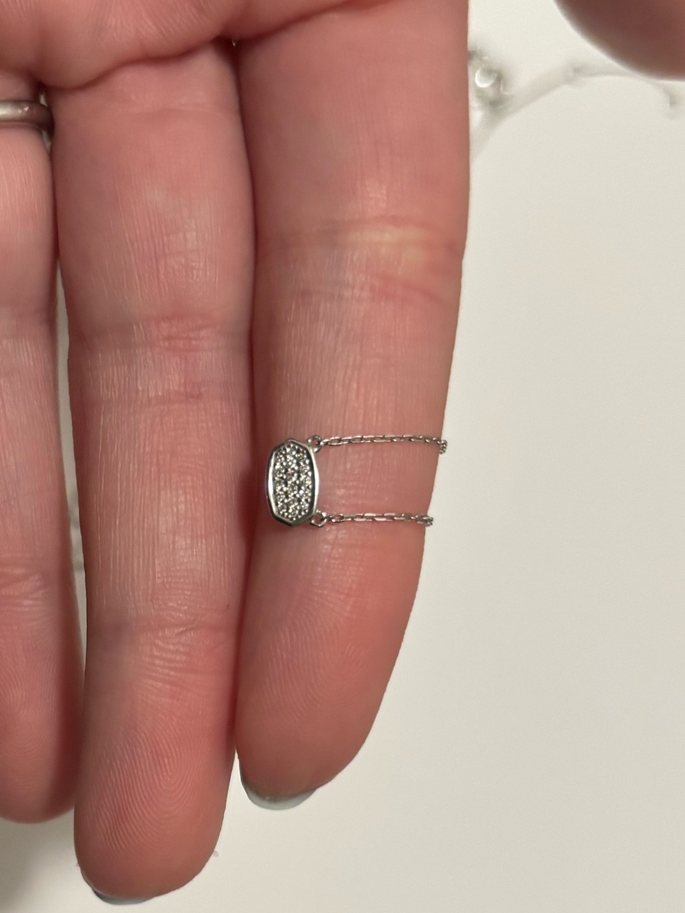 Kendra Scott Marisa 14k White Gold & Pave Diamond Necklace